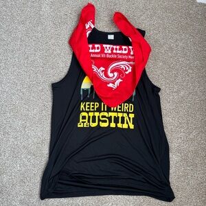 FREE w bundle Sport-Tek Black Tank Top with Red Bandana size Large Men’s